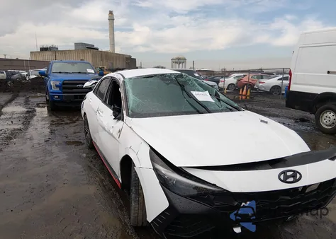 2023 Hyundai Elantra N из США, поврежденный, VIN KMHLW4AK5PU014834